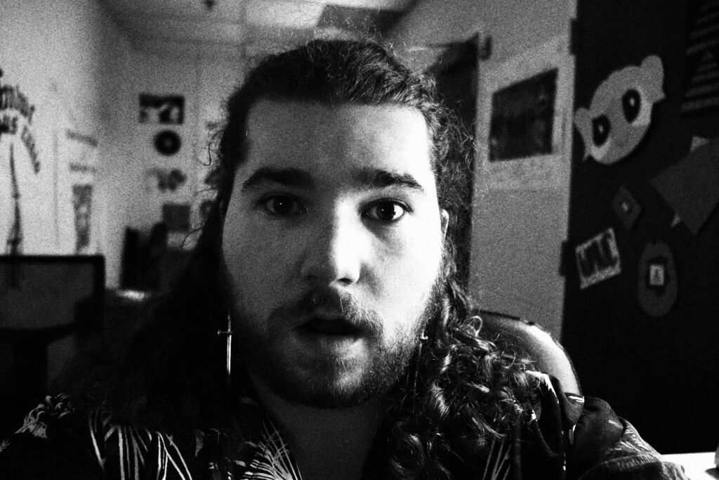 A picture of Denver in the WMWC radio station